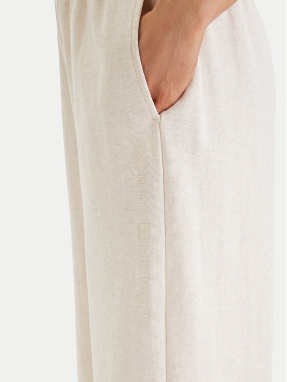Tommy Hilfiger Tommy Hilfiger Melegítő alsó UW0UW06180 Bézs Wide Leg