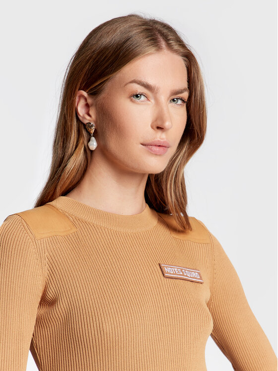 Notes Du Nord Notes Du Nord Pulover Elena 12791 Rjava Slim Fit