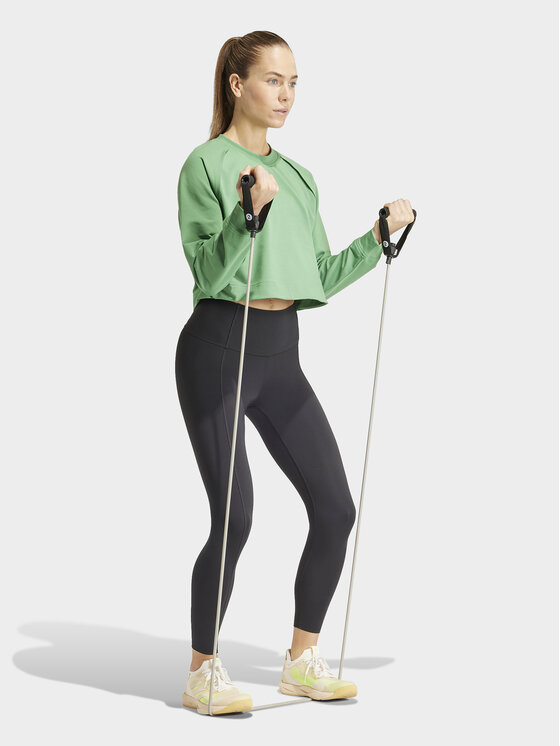 adidas adidas Bluza techniczna Power IT9198 Zielony Loose Fit