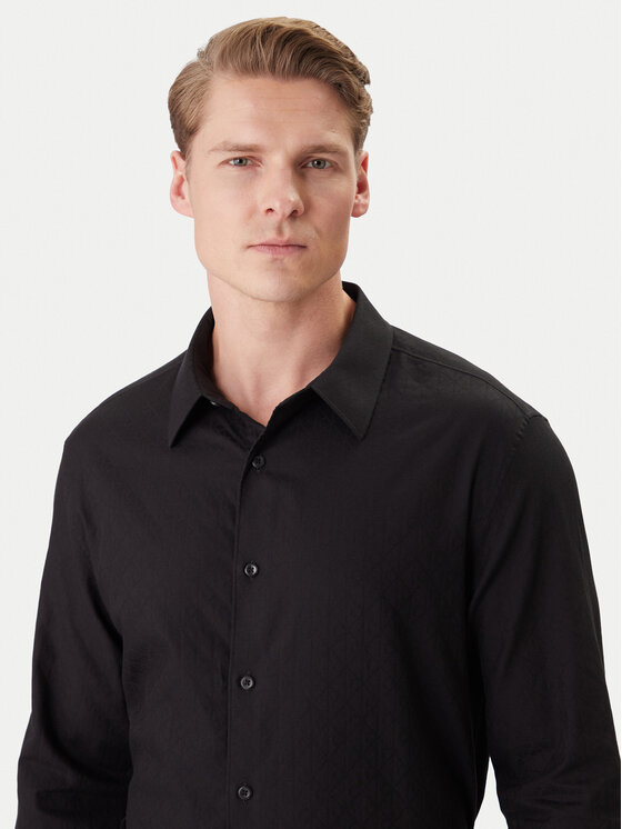 Calvin Klein Calvin Klein Košulja Easy LV04LE111G Crna Relaxed Fit