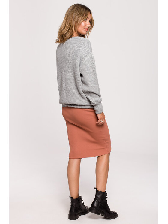 BeWear BeWear Sveter BK075 Sivá Comfortable Fit