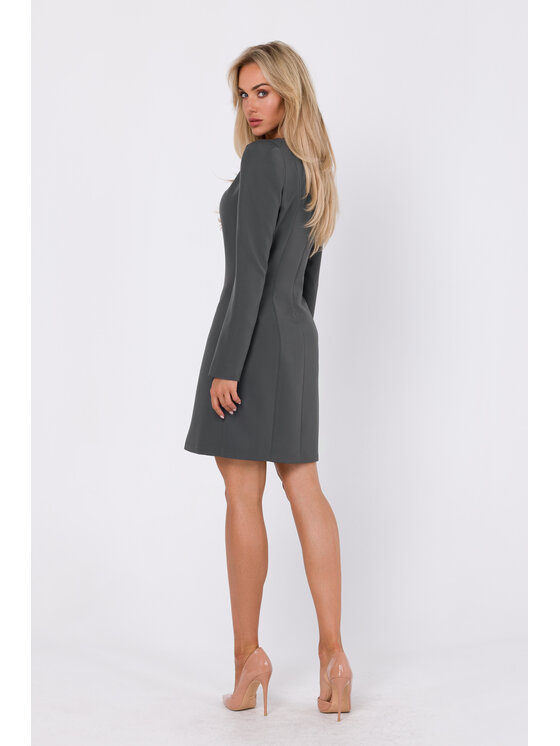 Made of Emotion Made of Emotion Koktejlové šaty M755 Zelená Modern Fit
