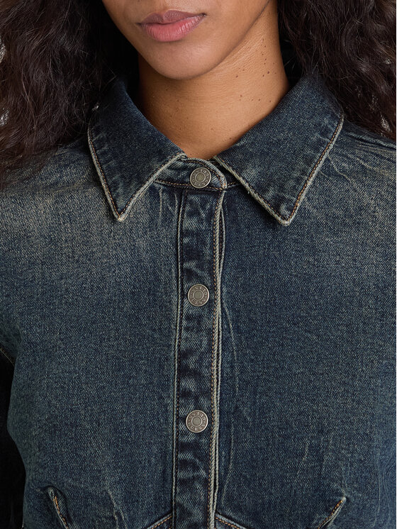 Guess Jeans Guess Jeans camicia di jeans W5BH47 D4ON3 Blu scuro Regular Fit