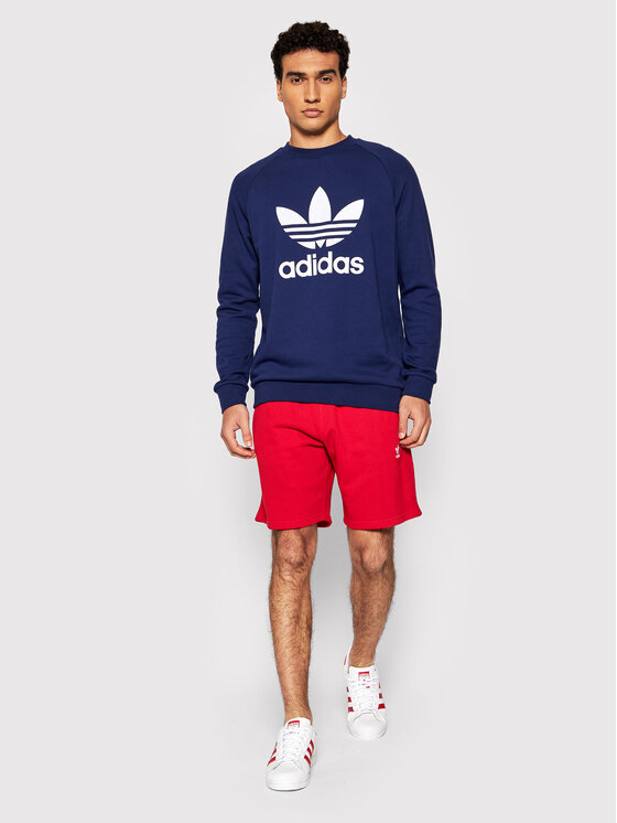 adidas Sweatshirt adicolor Trefoil H06654 Bleu marine Regular Fit |  Modivo.fr