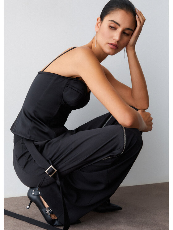 Liu Jo Liu Jo Spodnie garniturowe PA6014TS11422222 Czarny Regular Fit