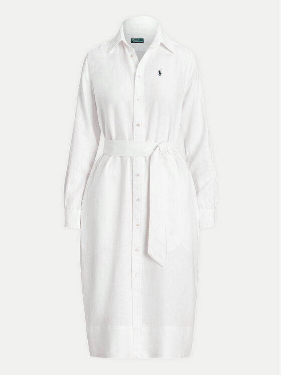 Polo Ralph Lauren Polo Ralph Lauren Košilové šaty 211943992001 Bílá Regular Fit