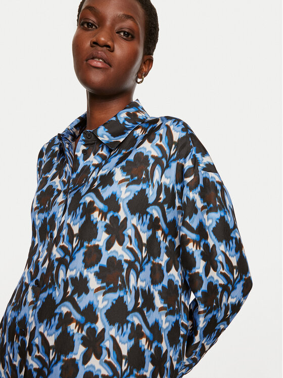 Munthe Munthe Koszula Tysori 243102924336 Granatowy Loose Fit