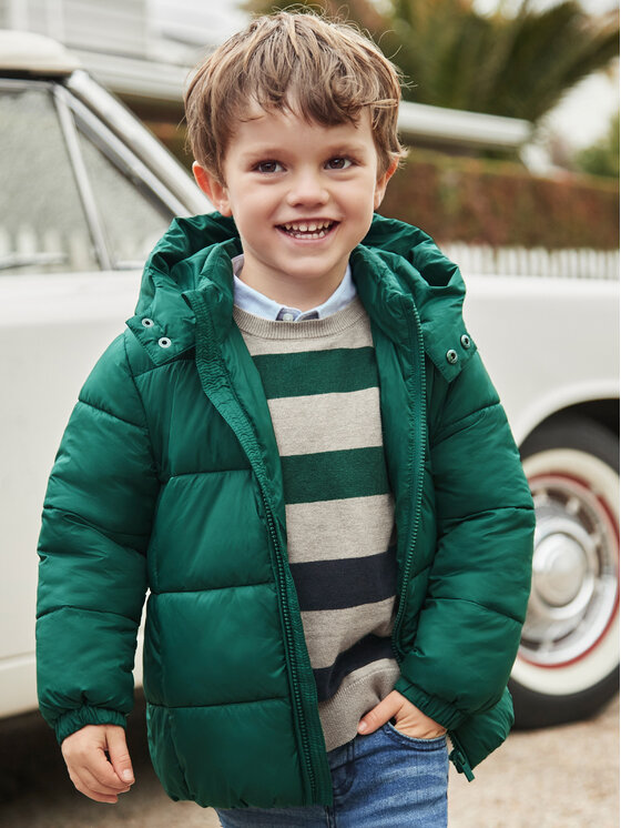 Mayoral Mayoral Пухено яке 412 Зелен Regular Fit