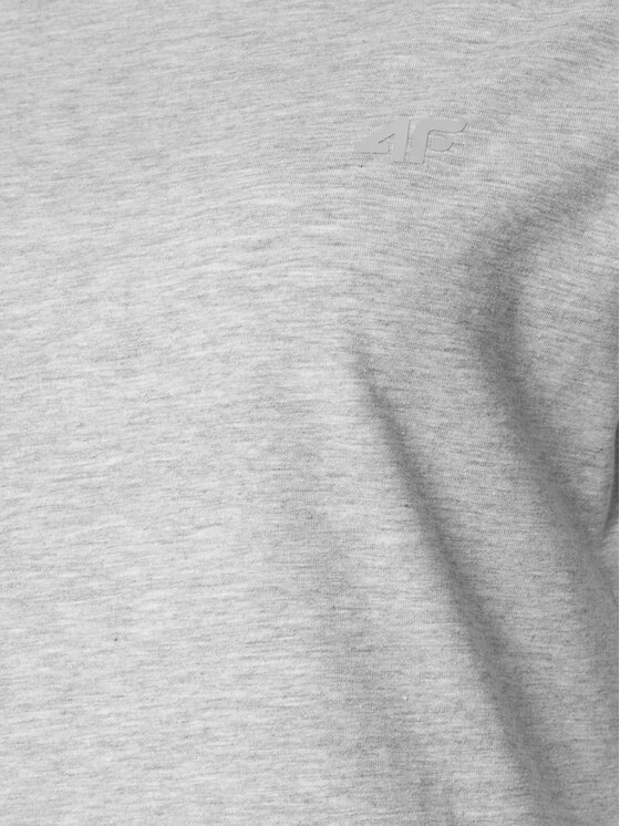 4F 4F T-krekls 4FAW23TTSHF0906 Pelēks Slim Fit