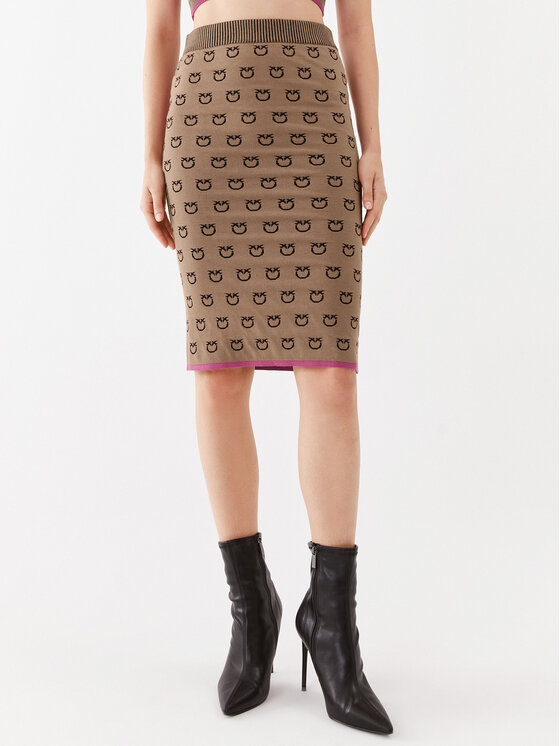 PINKO Pinko Ceruzaszoknya 101565 A112 Barna Slim Fit