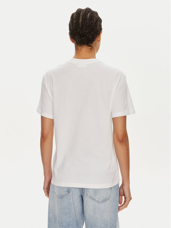 Calvin Klein Calvin Klein T-särk B&W Flower K20K207579 Valge Regular Fit