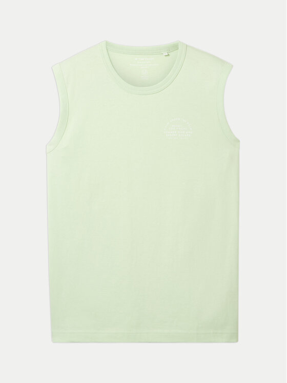 Tom Tailor Tom Tailor Tank top 1041815 Zielony Regular Fit