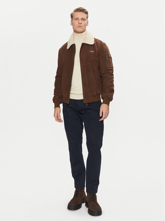 Aeronautica Militare Aeronautica Militare Giacca in similpelle 242PN948PL248 Marrone Regular Fit