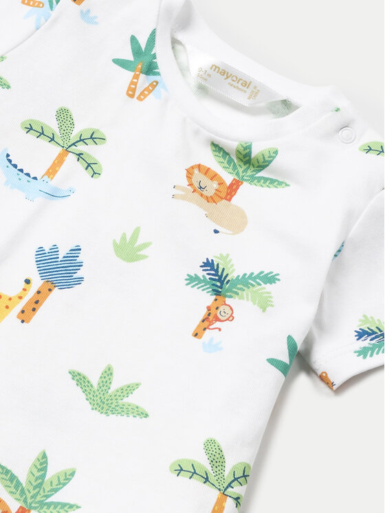 Mayoral Mayoral Komplet t-shirt i ogrodniczki 1624 Kolorowy Regular Fit