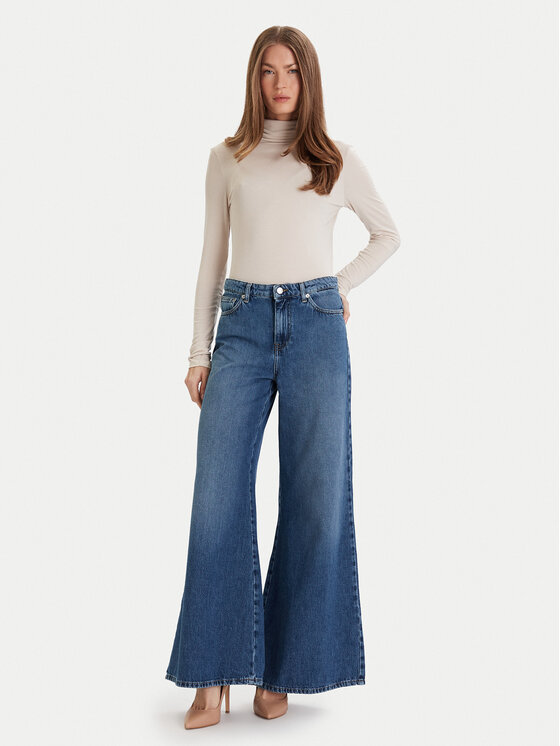 ViCOLO ViCOLO Jeansy DF5159 Modrá Wide Leg
