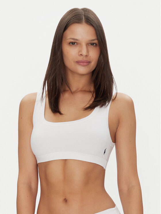 Biustonosz top Polo Ralph Lauren, Rozmiar L, Biały, 4P0498