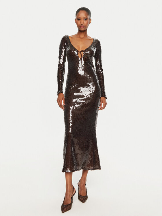 BARDOT BARDOT Коктейльна сукня Verona 58859DB Коричневий Slim Fit