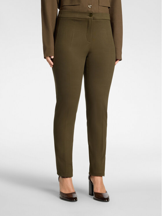 Elena Mirò Elena Mirò Spodnie materiałowe P803P000578N035 Zielony Slim Fit