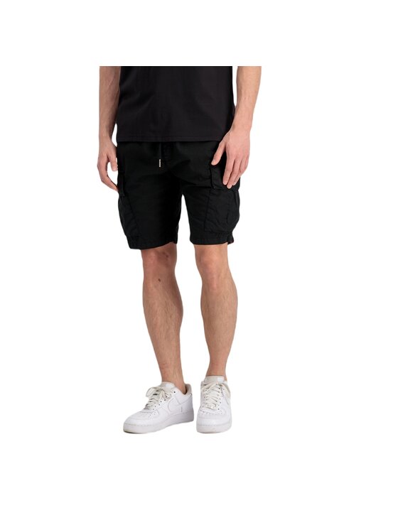 Alpha Industries Alpha Industries Szorty materiałowe Ripstop Jogger Short Czarny Classic Fit