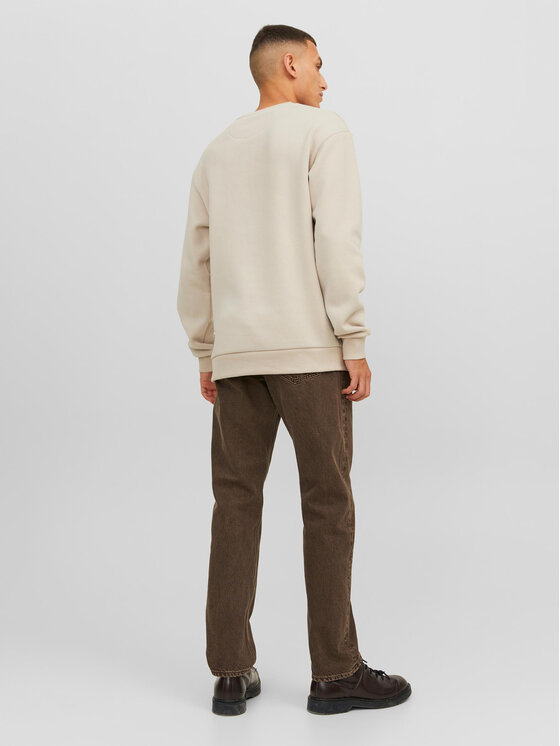 Jack & Jones Jack & Jones Mikina Bradley 12249341 Béžová Relaxed Fit