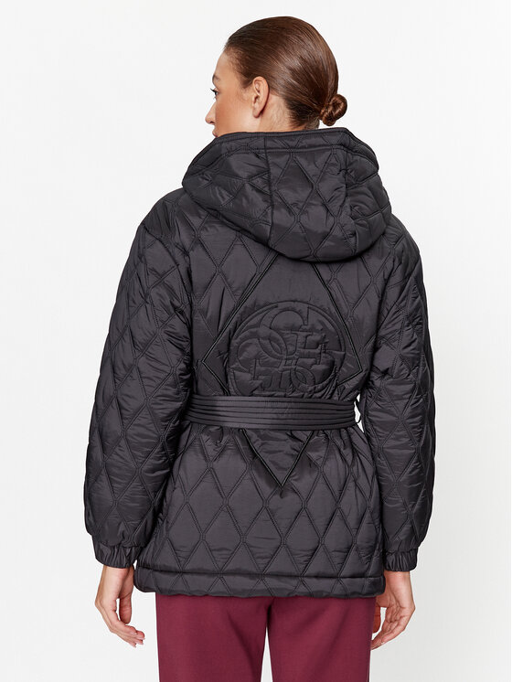 Guess Guess Ziemas mētelis V3BL02 WFS82 Melns Regular Fit