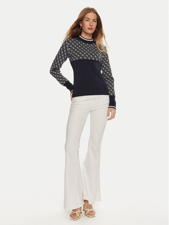 Guess Guess Pulover W3BR81 Z37K0 Albastru celest Slim Fit
