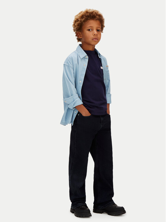 Calvin Klein Jeans Calvin Klein Jeans Tričko LVCKSJA08B Tmavomodrá Regular Fit