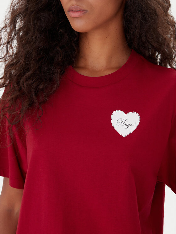 HUGO HUGO T-Shirt Vintag 50551445 Rot Regular Fit
