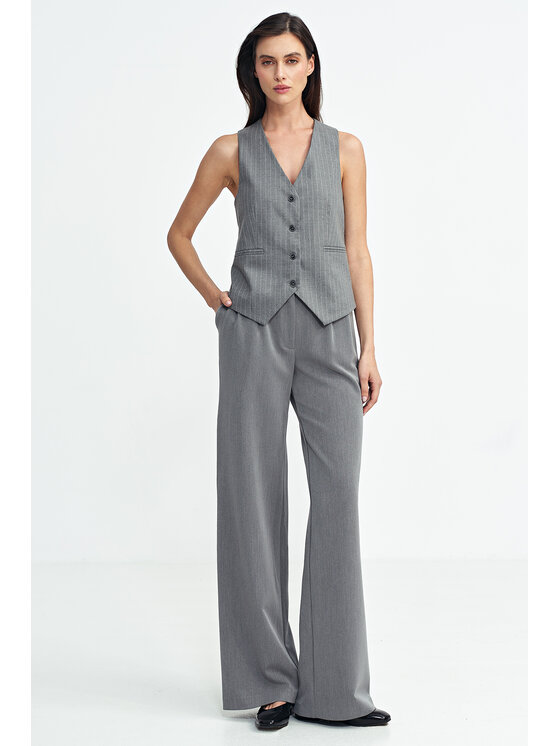 NIFE NIFE Spodnie materiałowe SD104 Szary Relaxed Fit