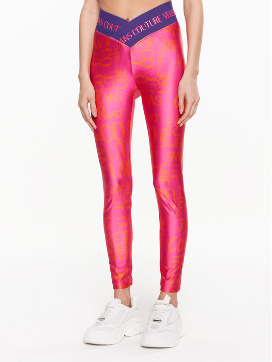 Női Leggings Versace Jeans Couture, Méret: 42, Rózsaszín, 74HAC113