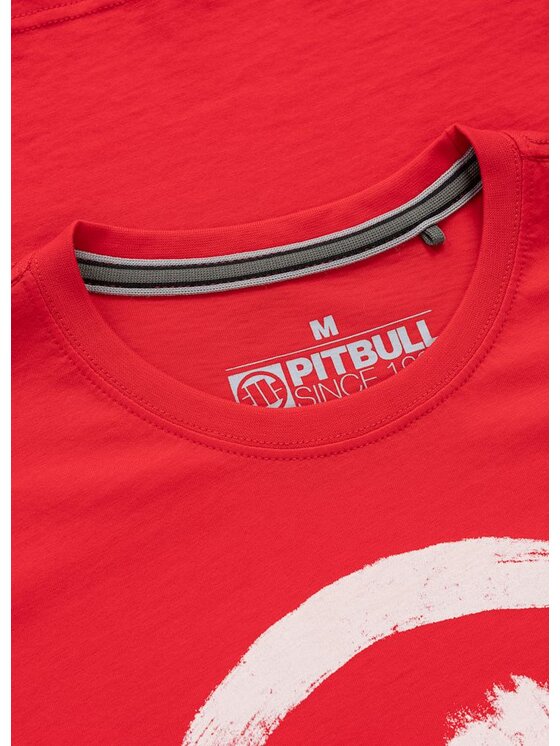 PITBULL PITBULL T-Shirt LOGO PALMS Czerwony Regular Fit