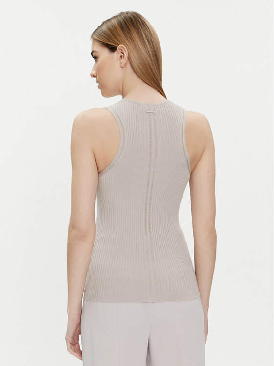 Calvin Klein Calvin Klein Top K20K206506 Biały Slim Fit