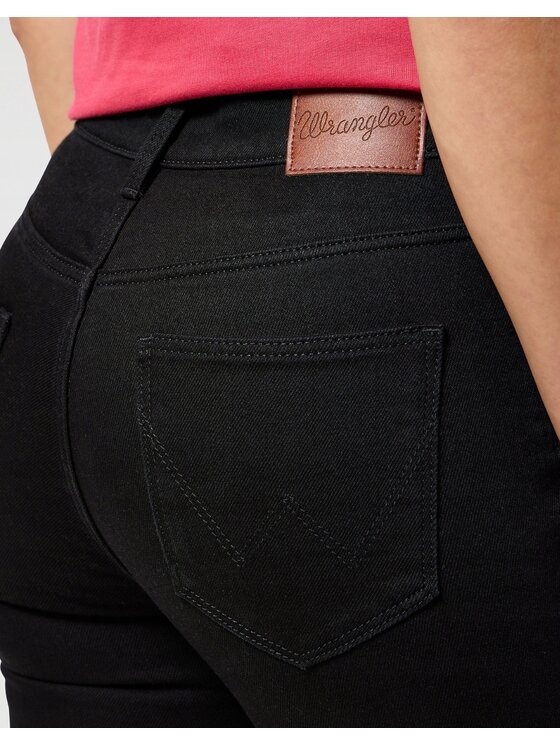 Wrangler Wrangler Jeansy High Skinny 630 Czarny Skinny Fit