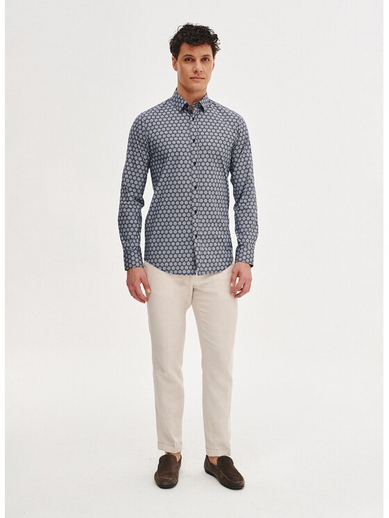 Pako Lorente Pako Lorente Koszula P25SF-1X-035 Granatowy Slim Fit