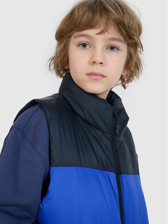 4F 4F Športová vesta 4FJWSS25TVJAM208-36S Modrá Regular Fit