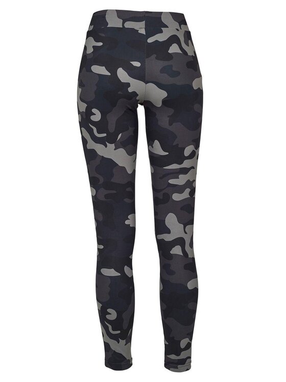 Urban Classics Legginsy Legginsy Sportowe Mesh Urban Classics TB1939 Ciemne Camo Czarne 2XL Czarny Slim Fit Modivo.pl