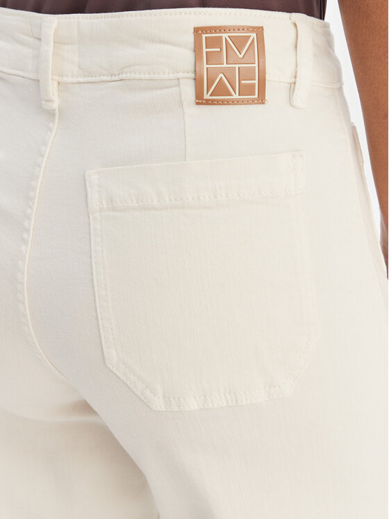 Marella Marella Hlače Baschi 2615131251 Écru Regular Fit