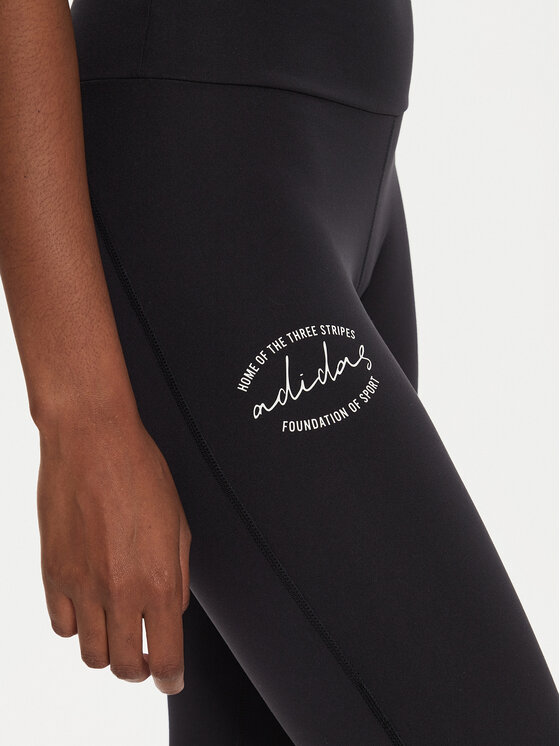 adidas adidas Leggings Signature Graphic Print IY1471 Nero Slim Fit