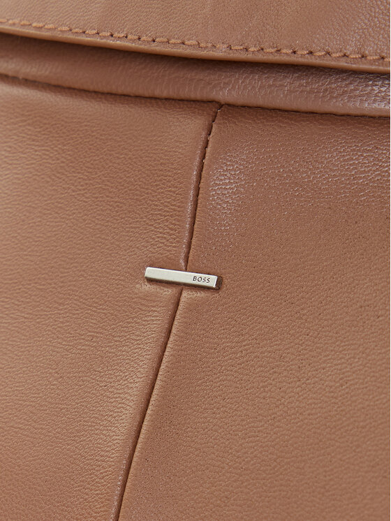BOSS BOSS Giacca di pelle Satela 50541289 Marrone Regular Fit