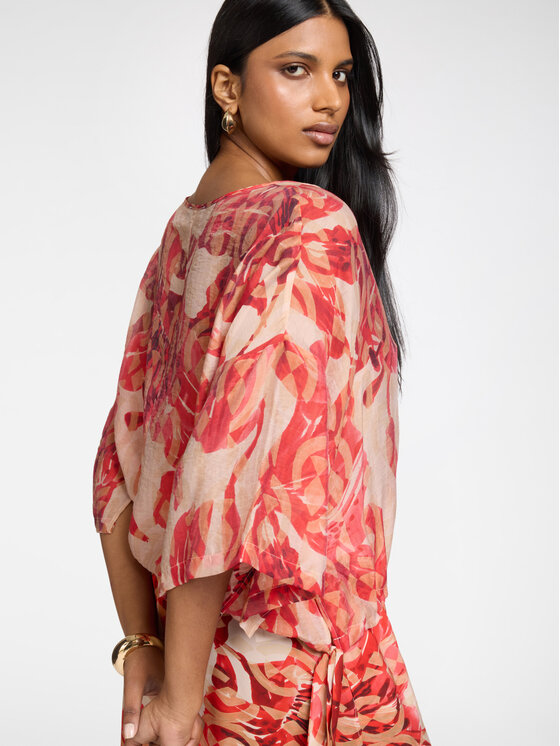 Elena Mirò Elena Mirò Blusa 2220E100330N001 Rosso Boxy Fit