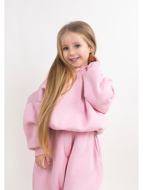 DKaren Sport DKaren Sport Bluza DK-K-B27 Kids Różowy jasny Balloon Fit