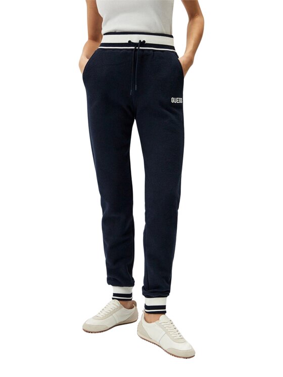 Guess Guess Spodnie damskie Pantalone raquelle jogger Niebieski Regular Fit