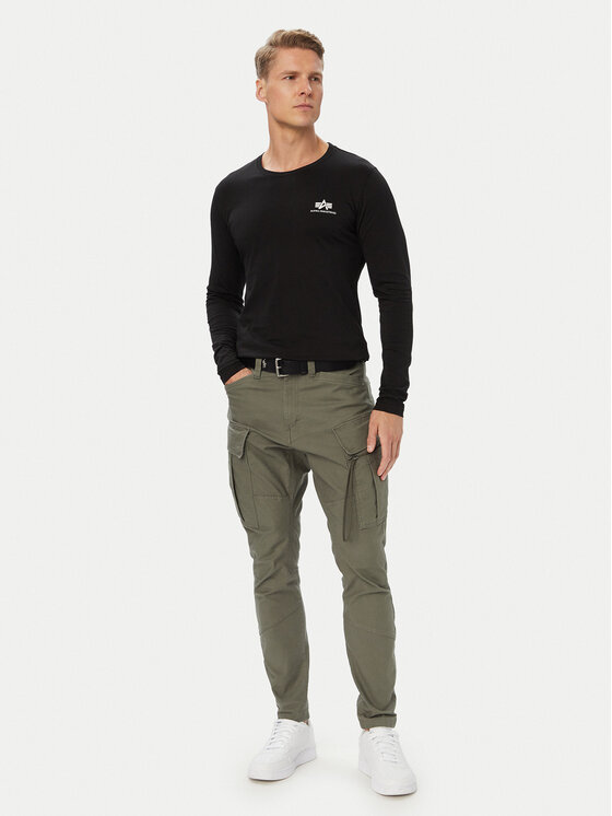 Alpha Industries Alpha Industries Longsleeve Basic Small Logo 198517 Czarny Regular Fit