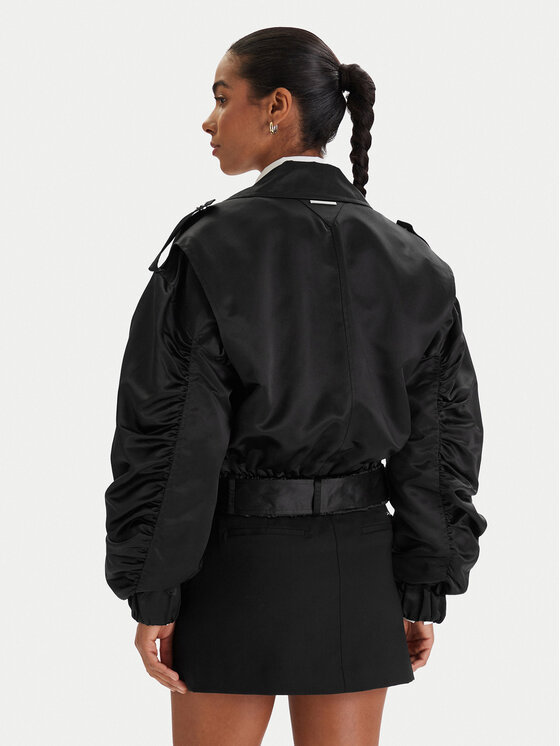 KARL LAGERFELD KARL LAGERFELD Bunda bomber B1W14002 Černá Relaxed Fit