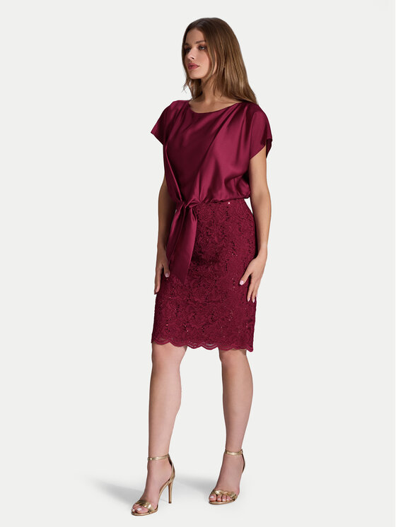 Swing Swing Coctailkleid 5AI10900 Dunkelrot Regular Fit