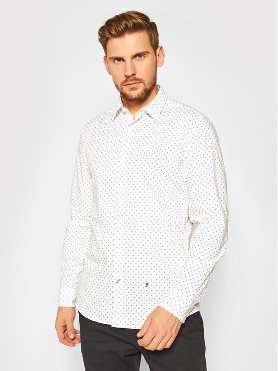 Pepe Jeans Pepe Jeans Koszula Edmonton PM306725 Biały Regular Fit