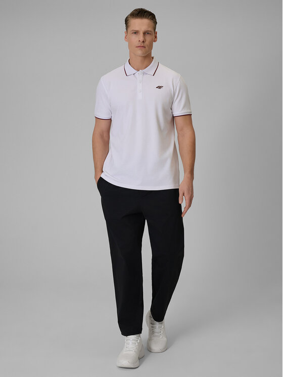 4F 4F Polo COMMERCIAL 12 Biały Regular Fit