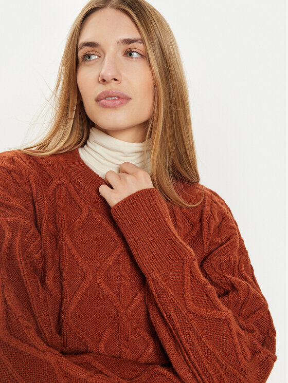 Wrangler Wrangler Sveter 112356473 Hnedá Regular Fit