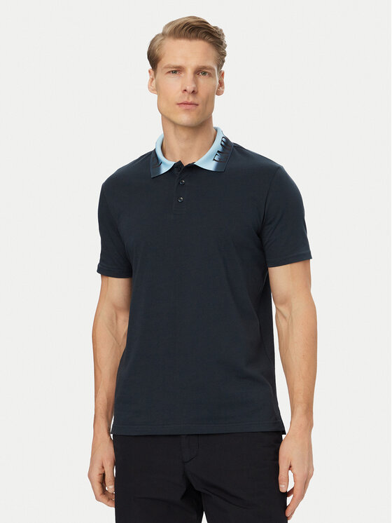 Emporio Armani Tricou polo EM000571 AF20432 UB102 Bleumarin Regular Fit