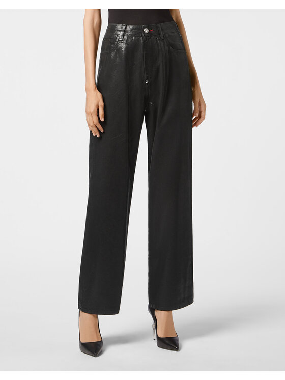 PHILIPP PLEIN PHILIPP PLEIN Džínsy 4457 Čierna Loose Fit